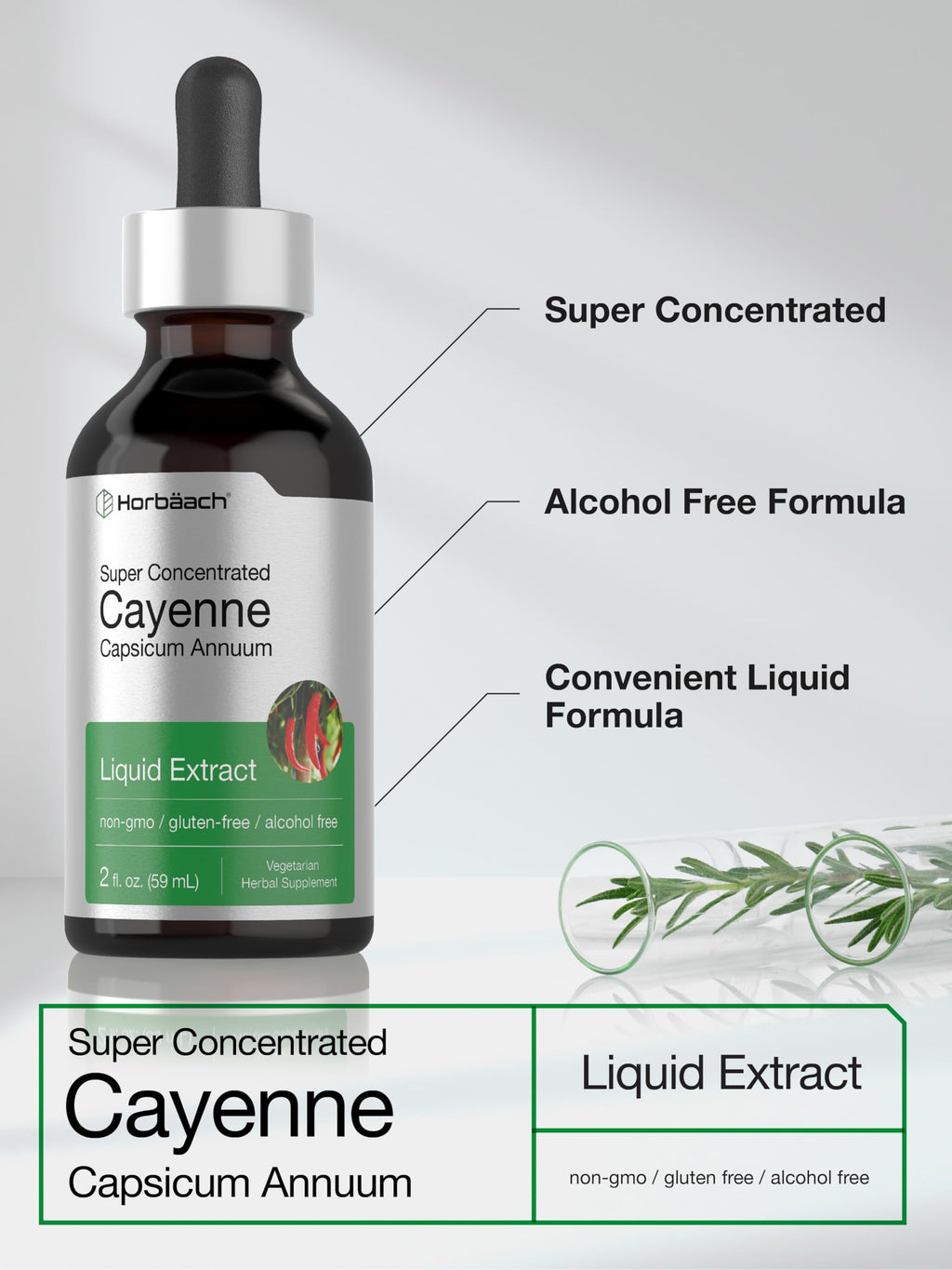Horbäach Cayenne Pepper Liquid Extract - 2 fl oz - image 4