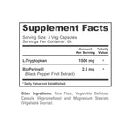 NusaPure L-Tryptophan 1500mg Vegan - 200 Vegetarian Capsules - image 4