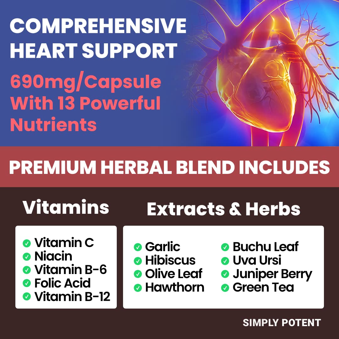 Simply Potent Blood Pressure Support Supplement - 90 Capsules - image 3