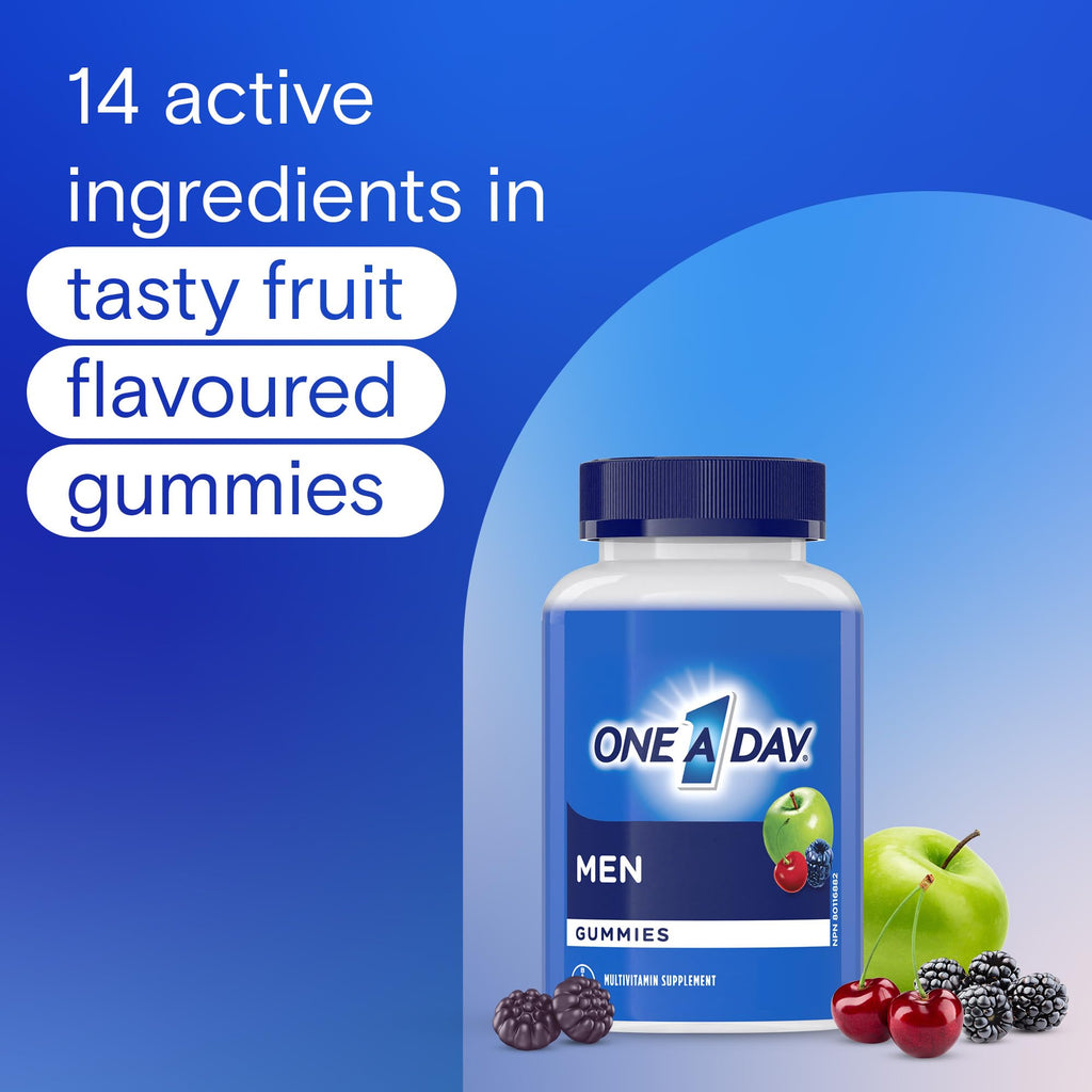 One A Day Men's Multivitamin Gummies - Daily Gummy Vitamins For Men With Vitamin A, C, D, Zinc For Immune And Bone Health, Biotin For Energy Metabolism, Vitamin E, Selenium Antioxidants, 130 Gummies