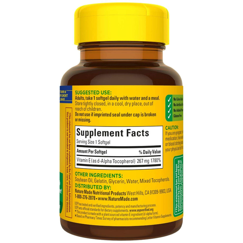 Nature Made Plant Sourced Vitamin E 400 IU d-Alpha Softgels - 300 Count - image 9