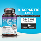 Simple-Organics D-Aspartic Acid Testosterone Support for Men - 180 Capsules - image 2