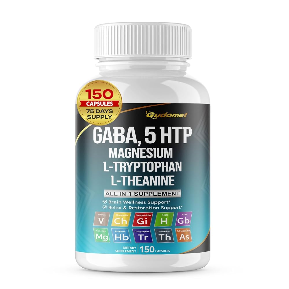 GUDOMET GABA 12-in-1 with 5-HTP & L-Theanine - 150 Capsules