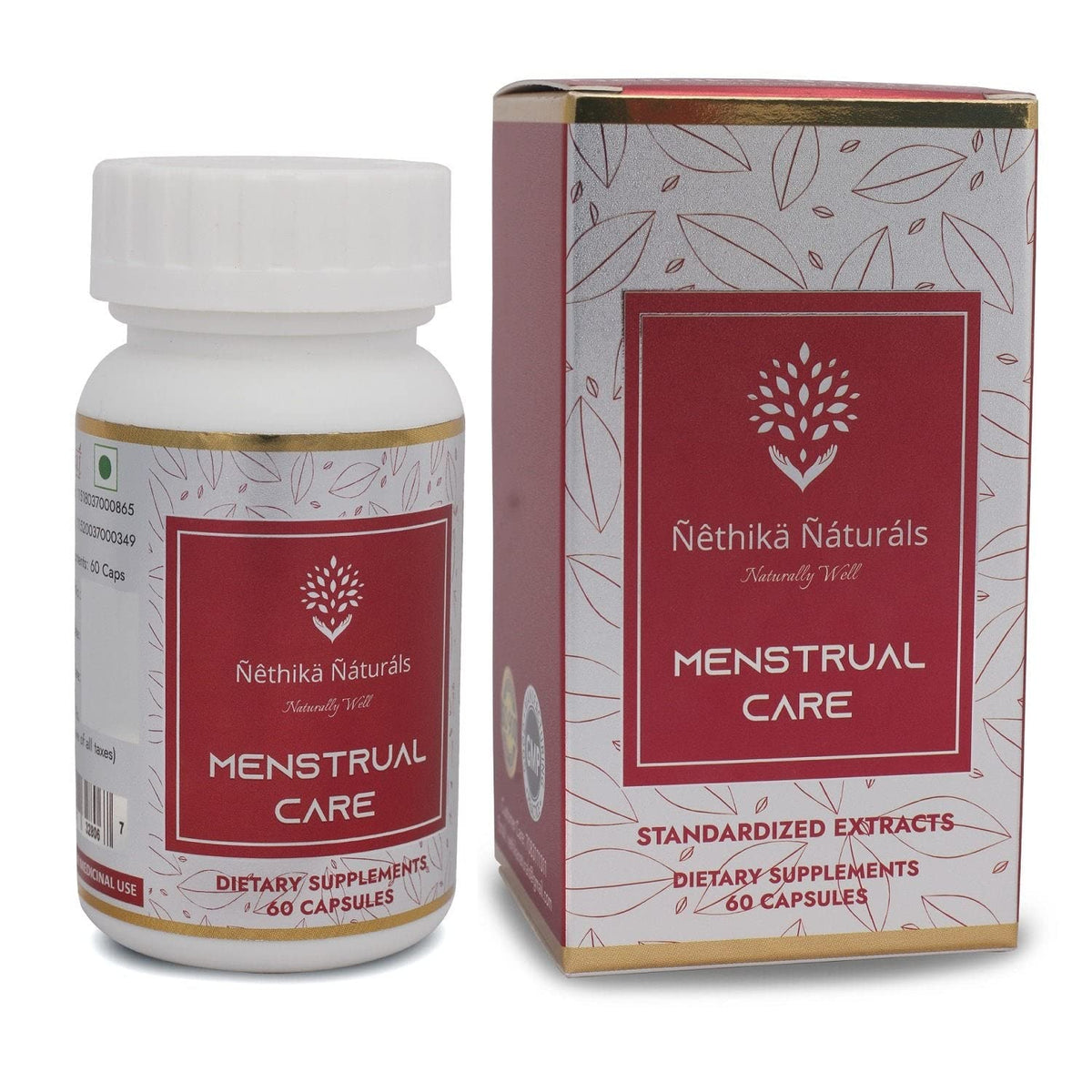 Nethika Naturals Total PMS Relief Supplement - 60 Vegetarian Capsules - image 2
