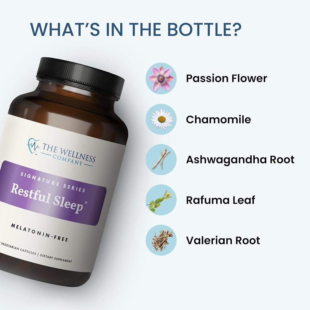 The Wellness Company Restful Sleep Melatonin-Free - 60 Capsules - image 4