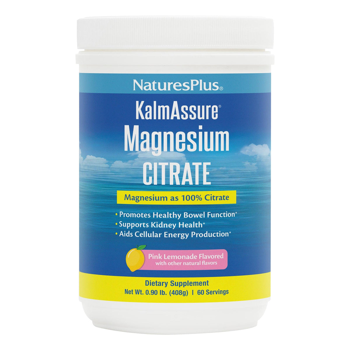 Nature's Plus KalmAssure Magnesium Powder for Relaxation - 60 Servings