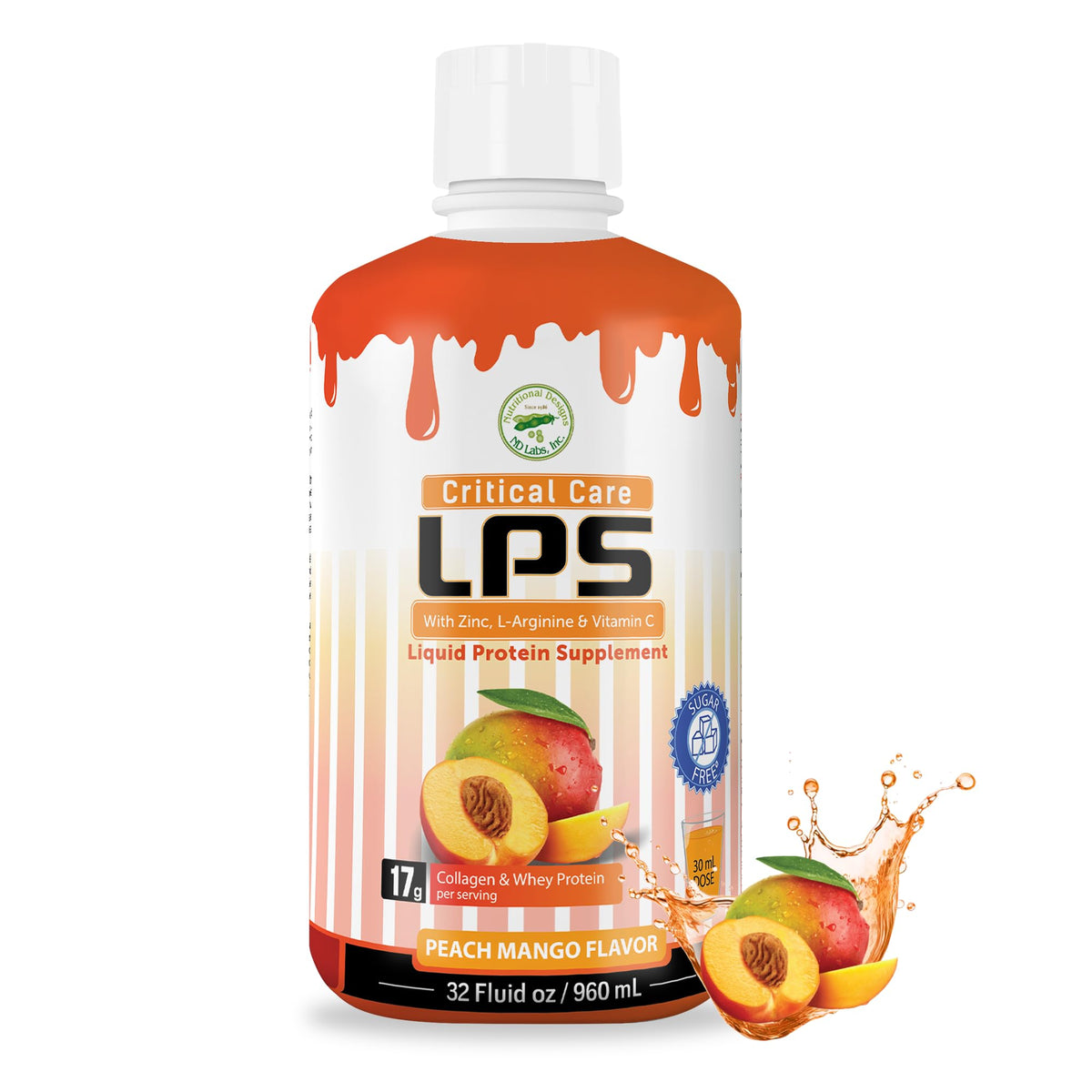 Nutritional Designs LPS Liquid Collagen & Whey Protein Supplement
