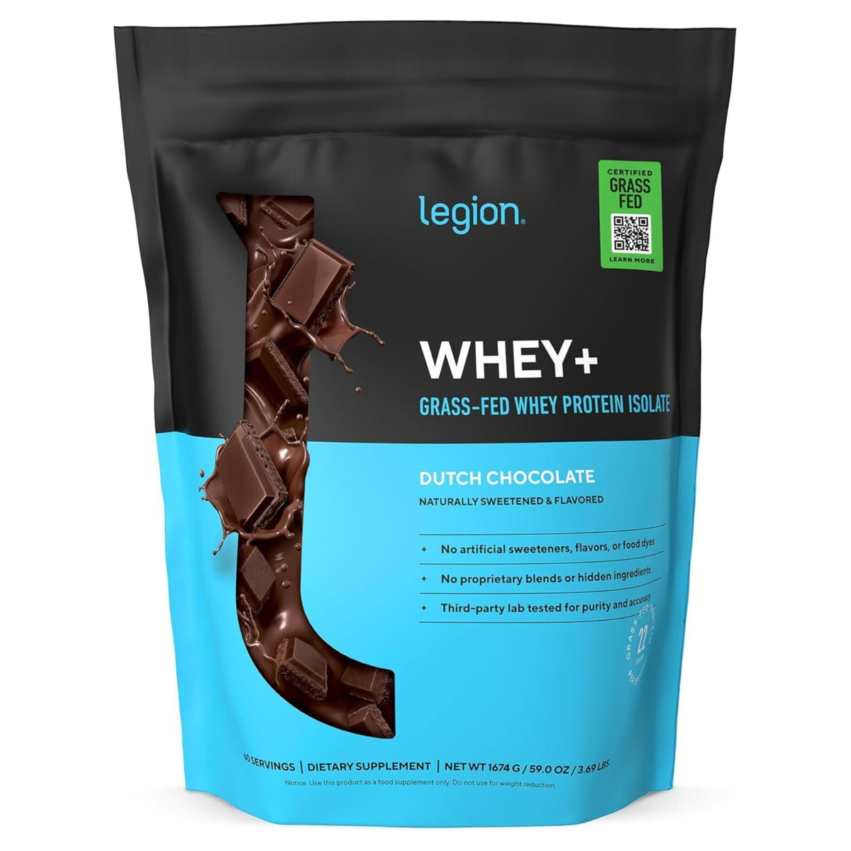 LEGION Whey+ Protein Whey Isolate from Grass Fed Cows - Whey Protein