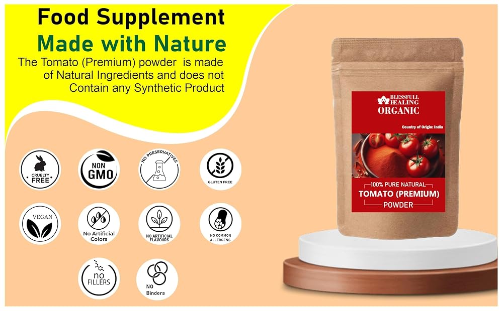 Blessfull Healing Organic Tomato (Premium) Powder 100% Pure Natural