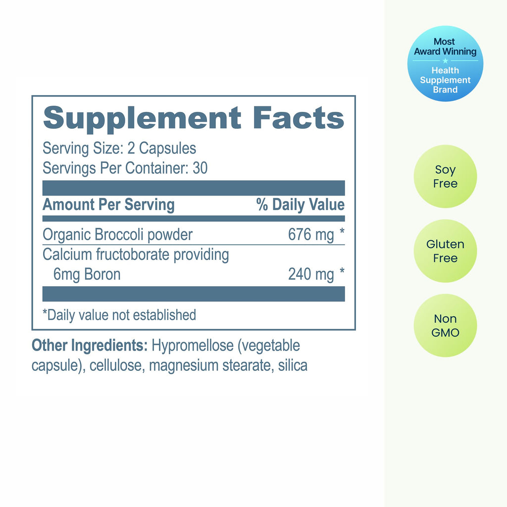 Vibrant Health Super Natural Boron with Calcium Fructoborate - 60 Capsules - image 5