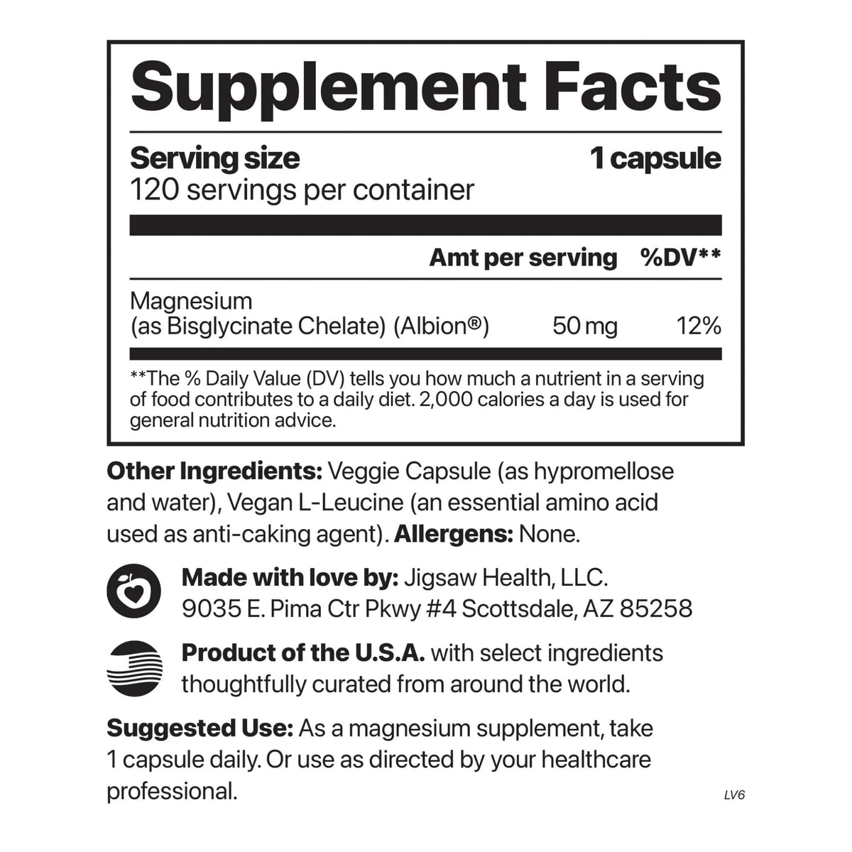 Jigsaw Health MagPure Glycinate Magnesium - 120 Capsules - image 2