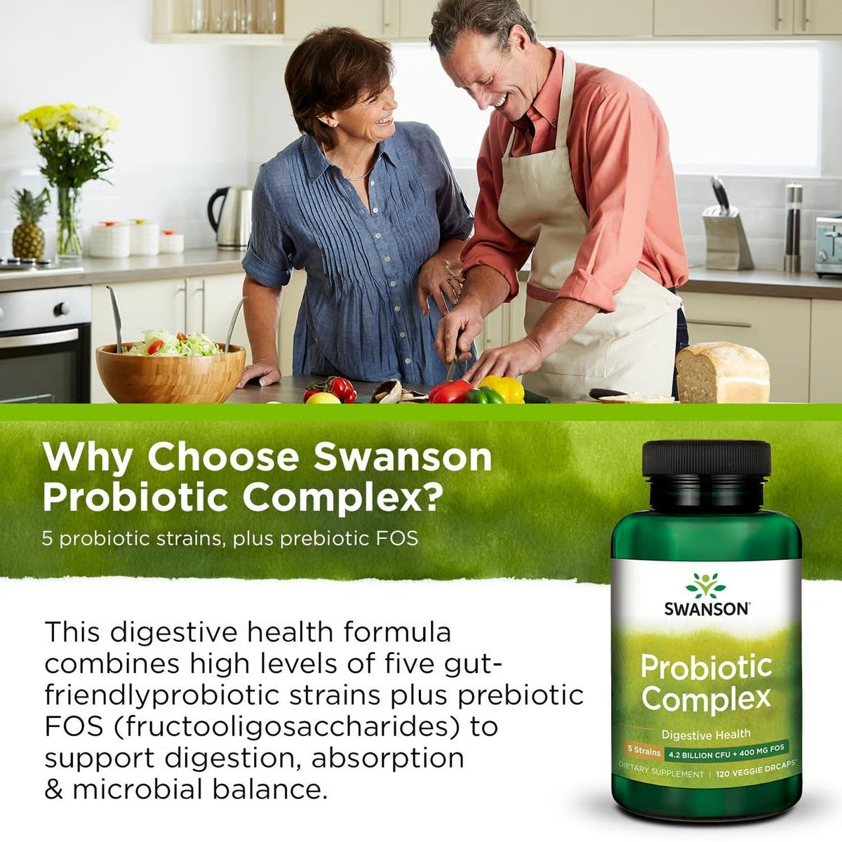 Swanson Probiotic Complex 4.2 Billion CFU - 120 Vegetarian Capsules - image 6