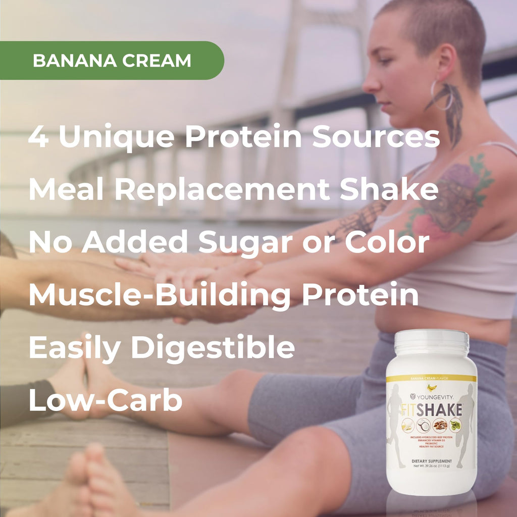 Youngevity FitShake Banana Cream Protein Powder - 2.4 lbs - image 4