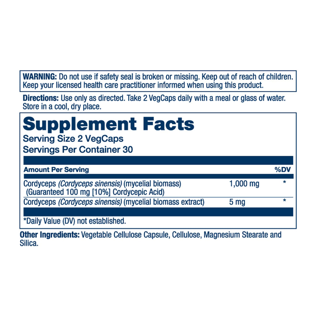 SOLARAY Fermented Cordyceps Mushroom 1000 mg - 60 Vegetarian Capsules - image 2