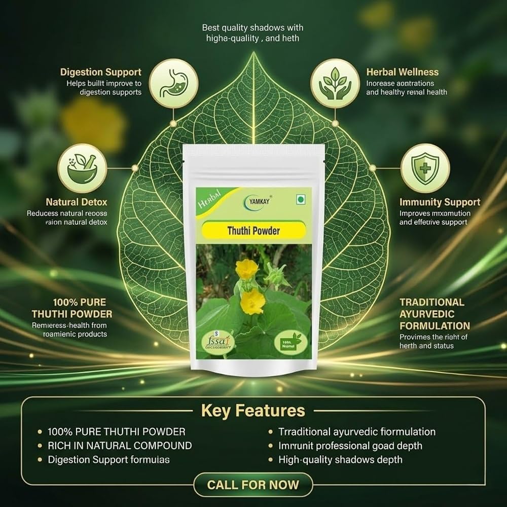 YAMKAY Abutilon Indicum Thuthi Powder - 300 GM - image 4