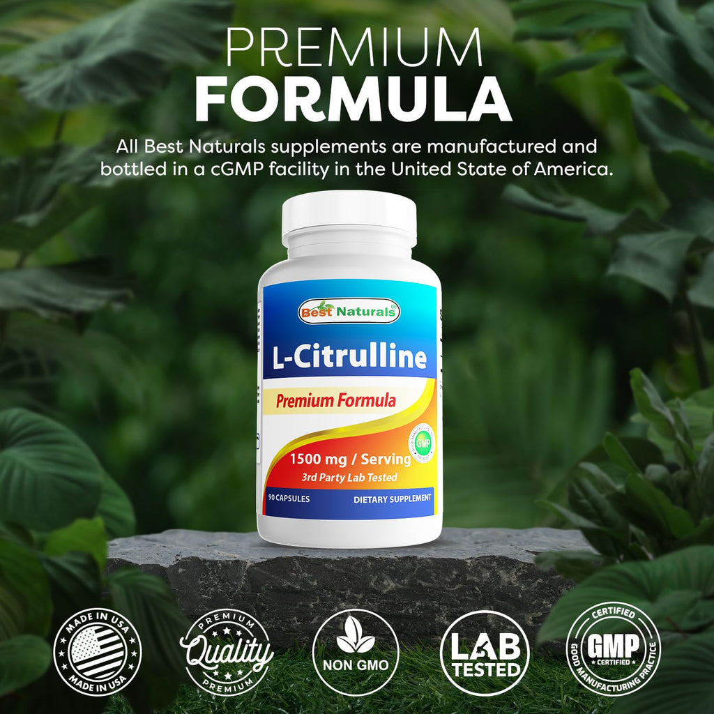 Best Naturals L-Citrulline Capsules - 1500mg/Serving - Non-GMO