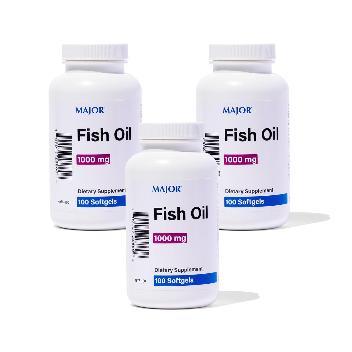 MAJOR Omega-3 Fish Oil 1000mg - 300 Softgels
