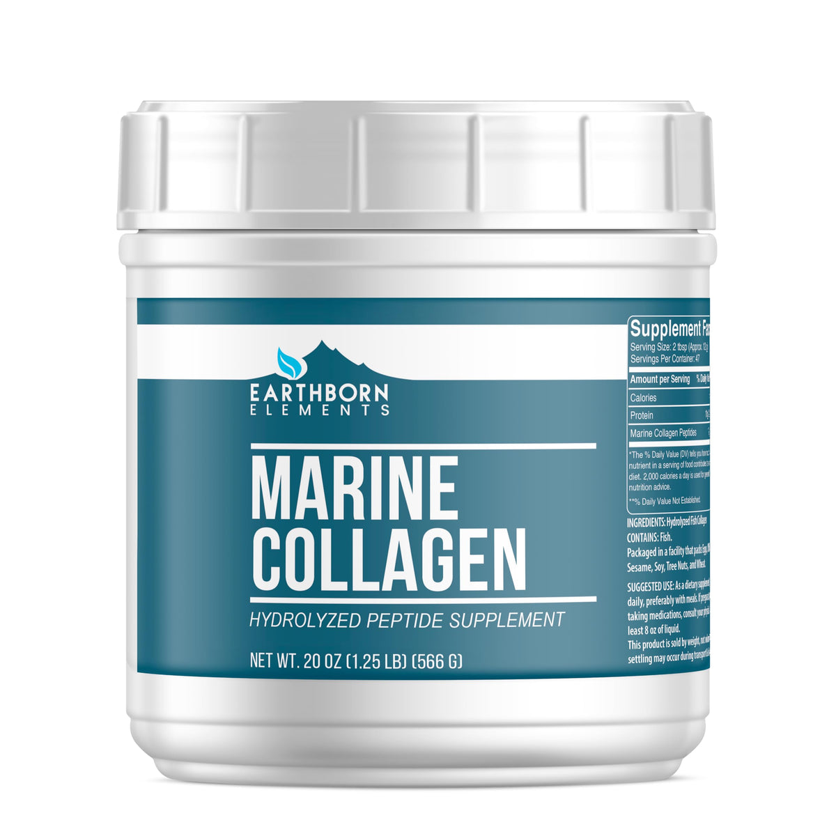 Earthborn Elements Hydrolyzed Marine Collagen Peptides Powder