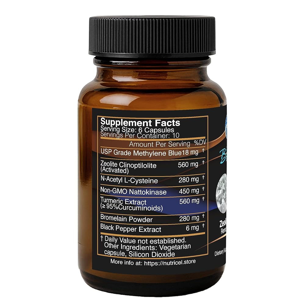 Nutricel Supplements Blue Remove Methylene Blue 18 mg - 60 Capsules - image 3