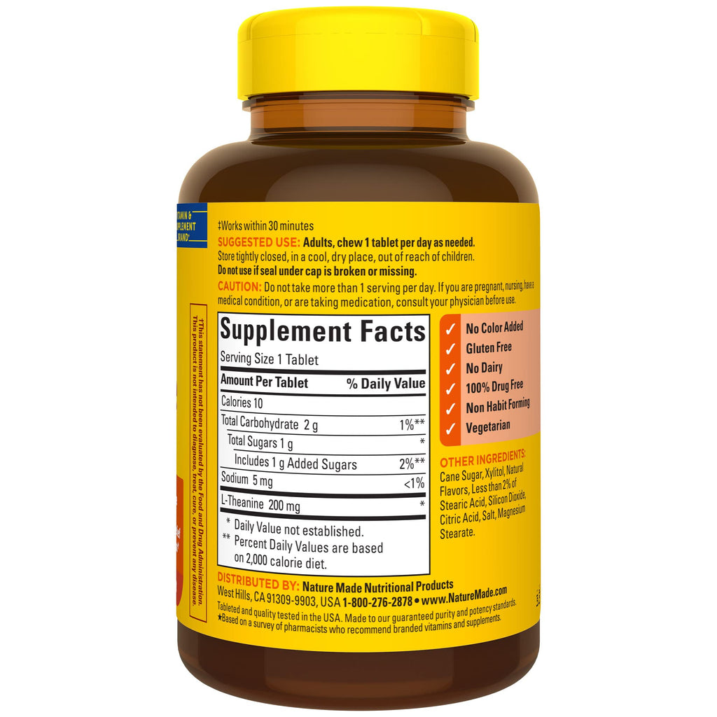 Nature Made L-Theanine 200mg Chewable Tablets - 50 Tablets - image 11