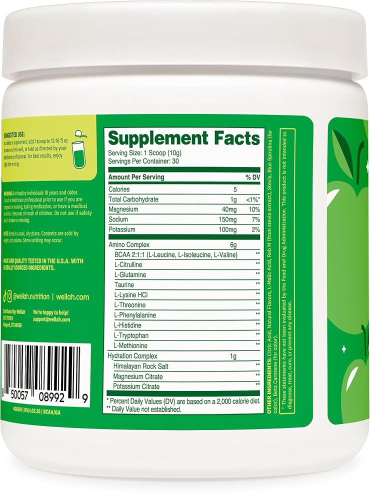 Wellah So Long Soreness BCAA 30 Servings