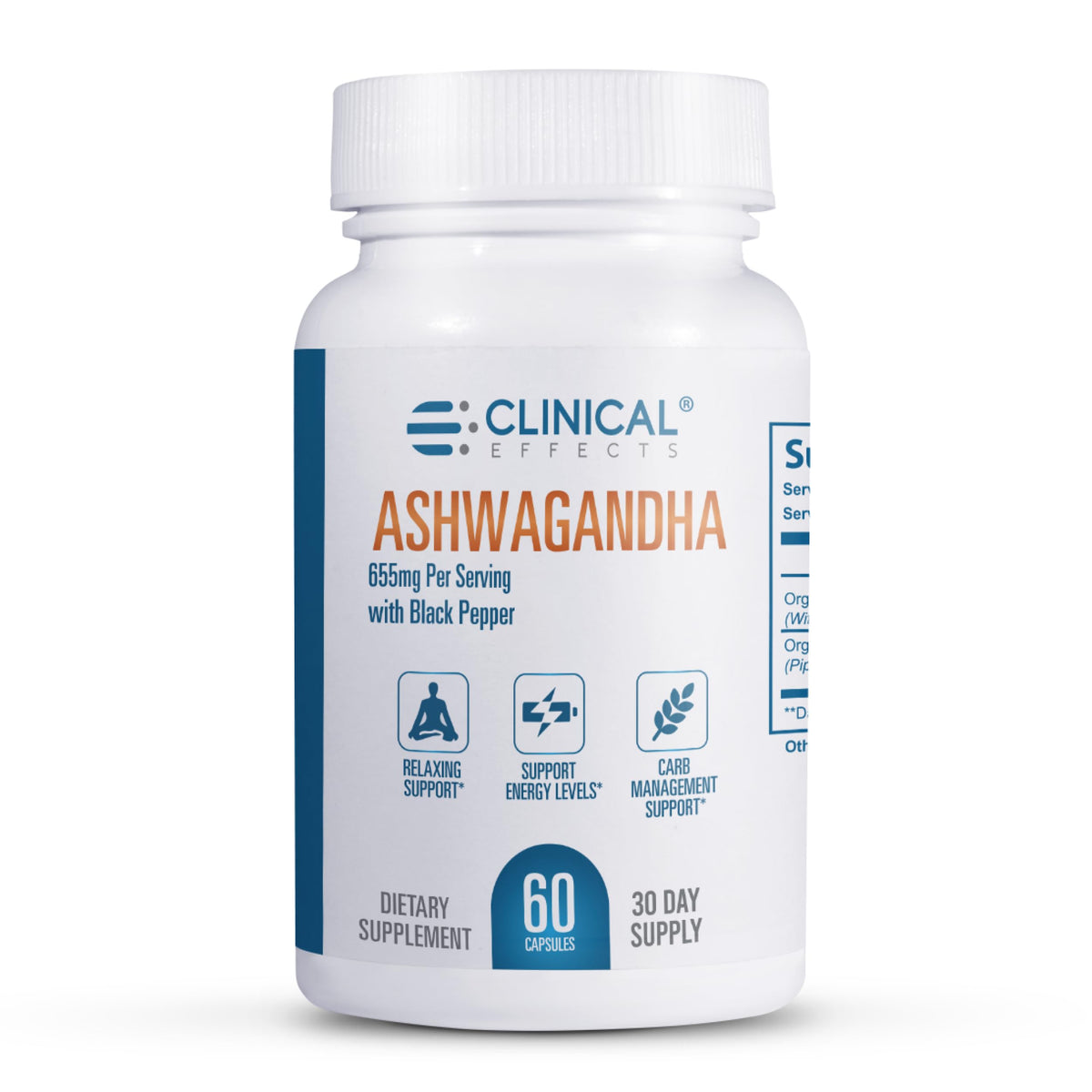 Clinical Effects Ashwagandha with Black Pepper - 60 Capsules