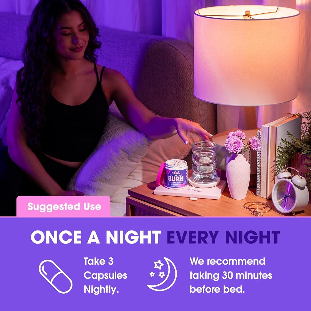 Obvi Collagenic Burn PM Collagen Peptides for Sleep - 90 Capsules - image 6