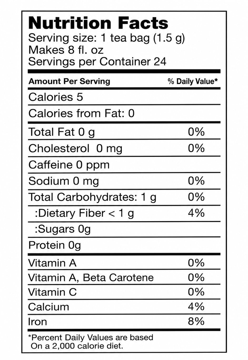 Seagate Products Olive Leaf Herbal Mint Tea 24 Count