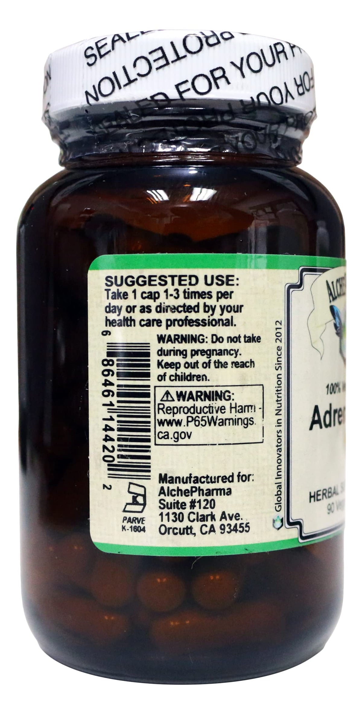 AlchePharma Adrenal Rx Adaptogen Blend - 90 Vegetarian Capsules - image 3