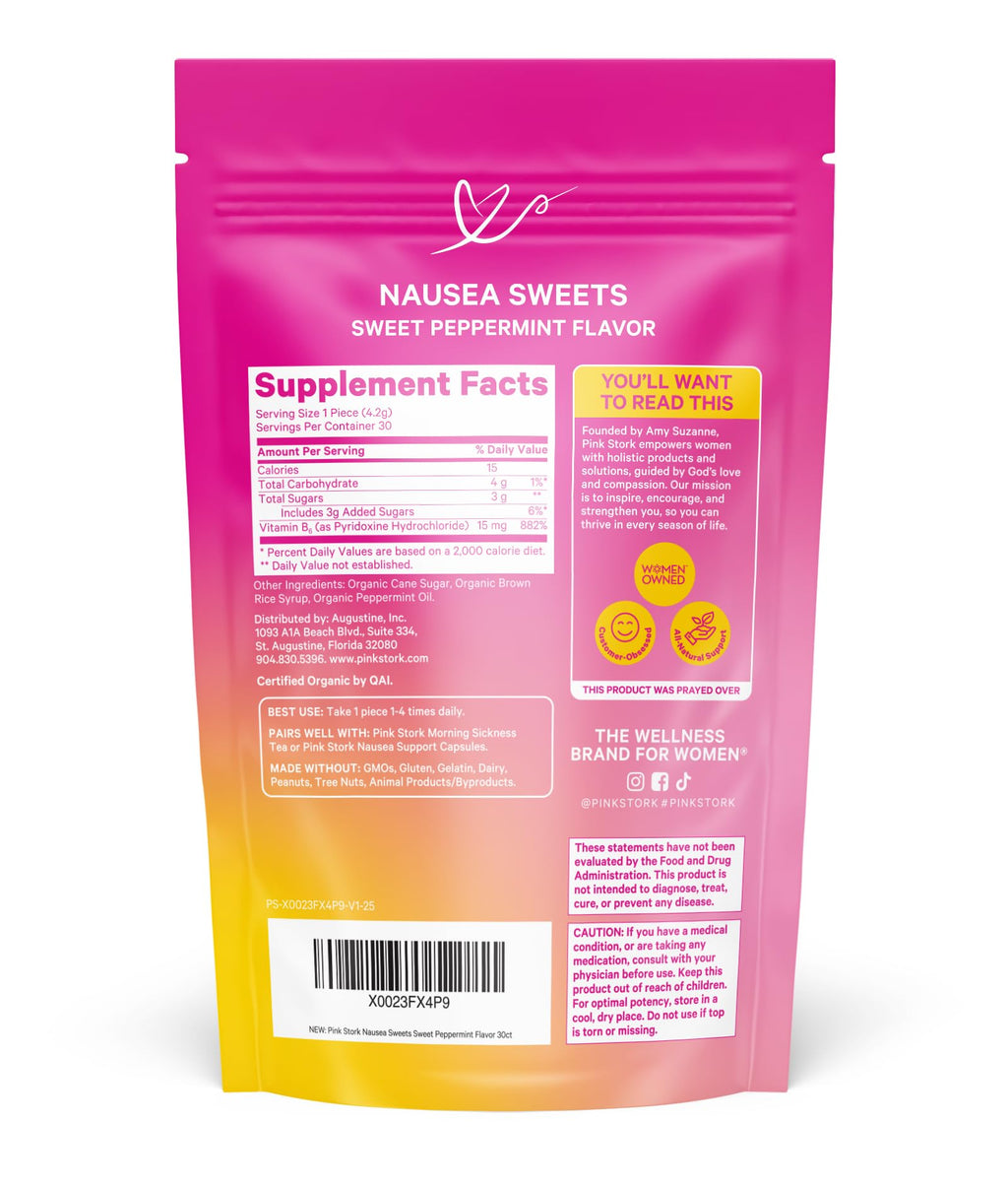 Pink Stork Organic Peppermint Sweets for Morning Sickness - 30 Count - image 8