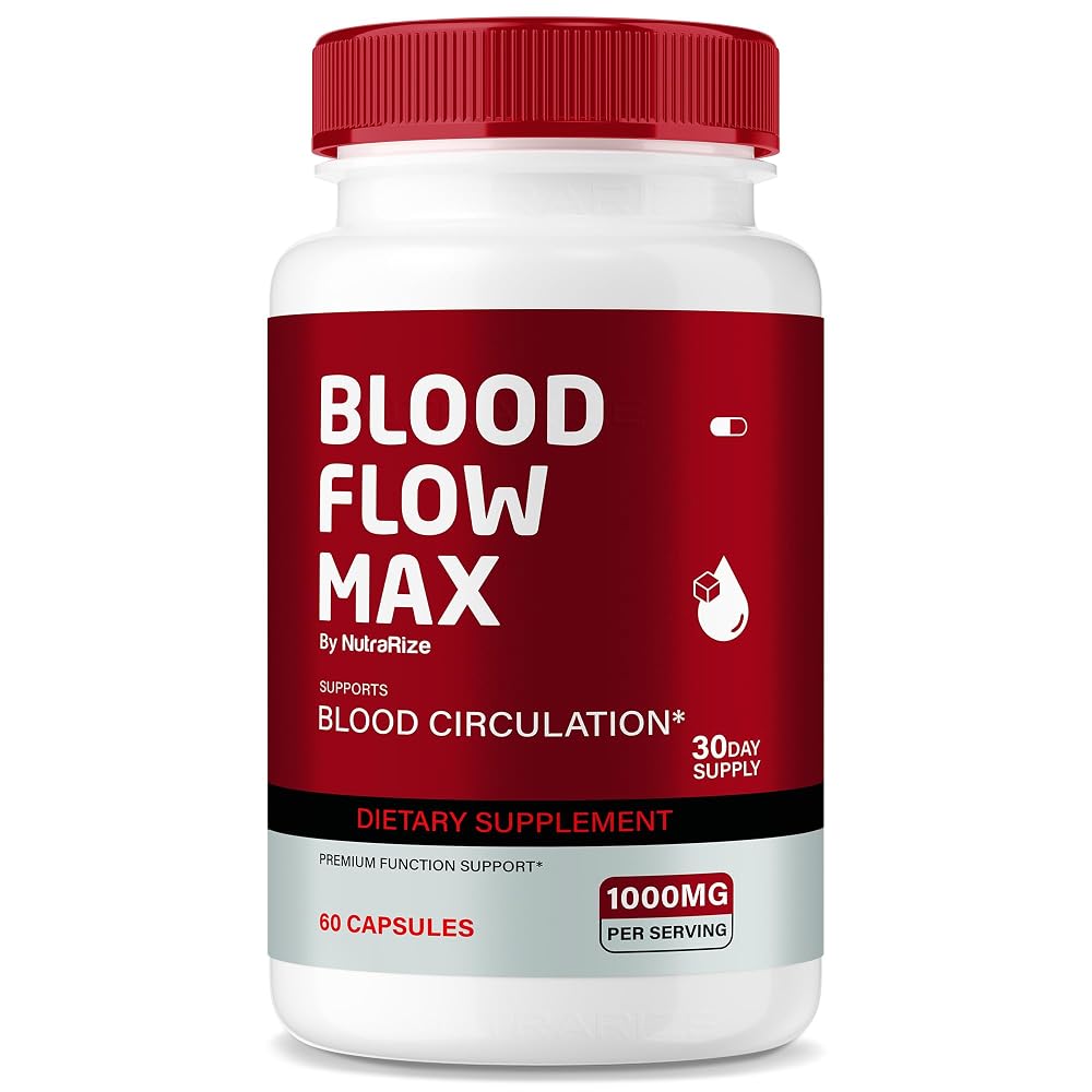 NutraRize Blood Flow Max Capsules for Circulation - 60 Capsules