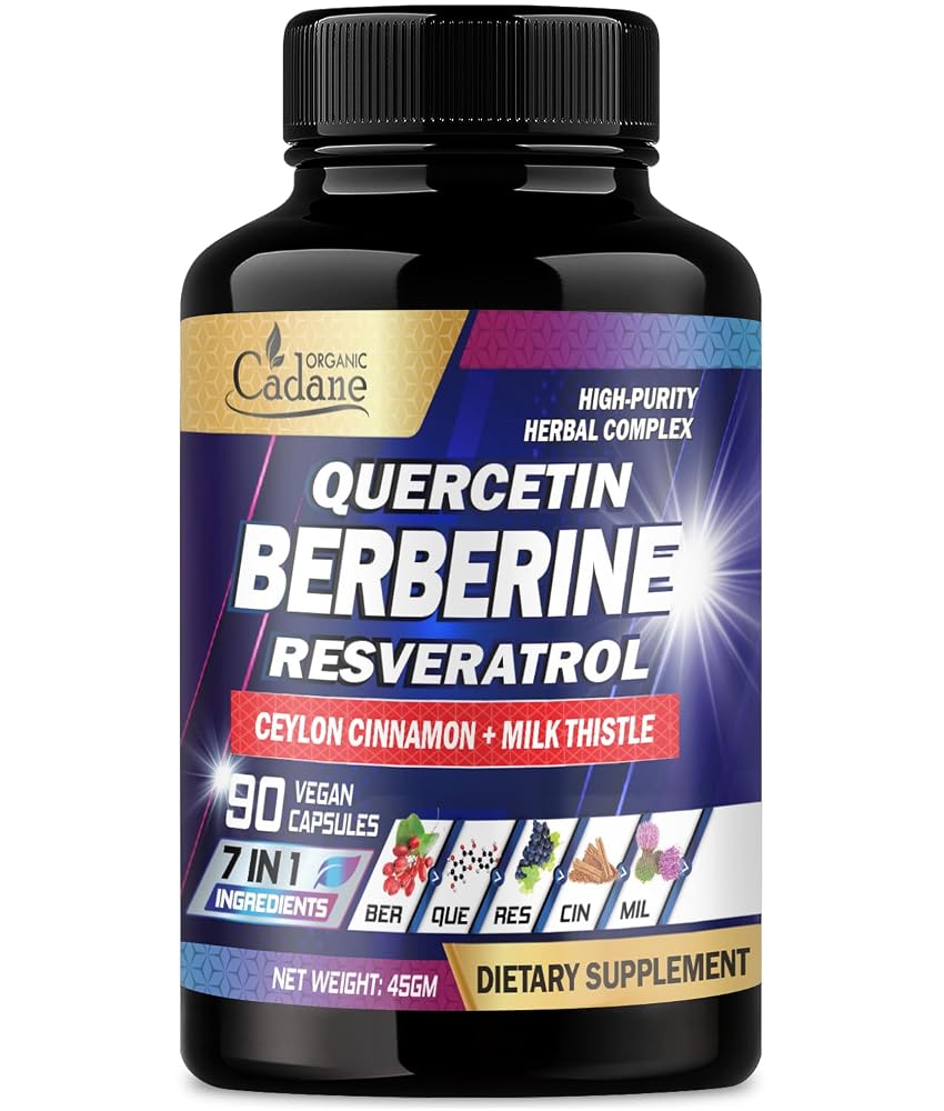 Organic Cadane Berberine 7-in-1 Supplement - 90 Capsules