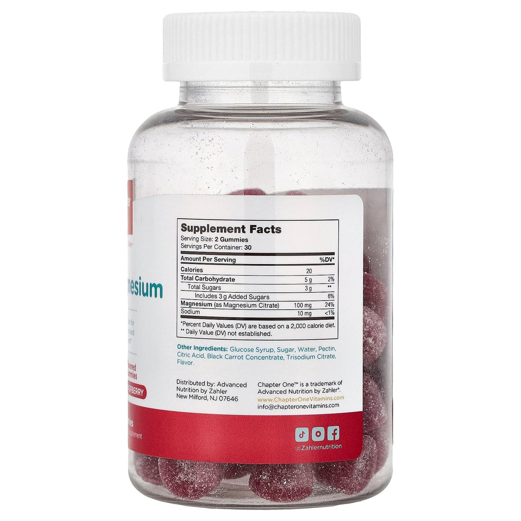 Chapter One Magnesium Gummies Raspberry - 60 Gummies - image 2