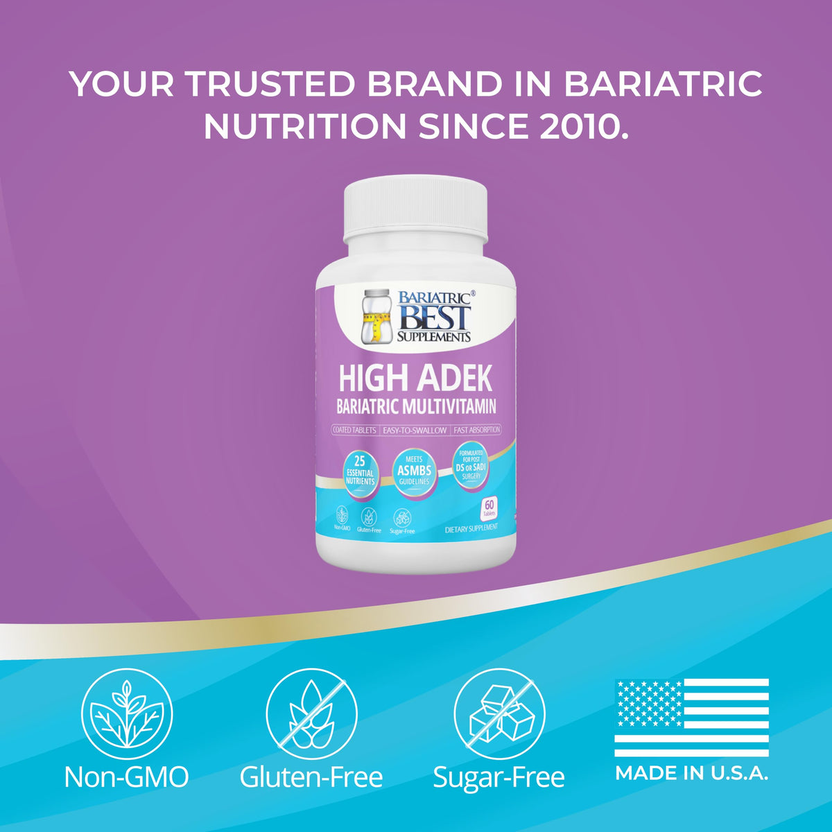Bariatric Best High ADEK Multivitamin for Bariatric Surgery - 60 Tablets - image 5