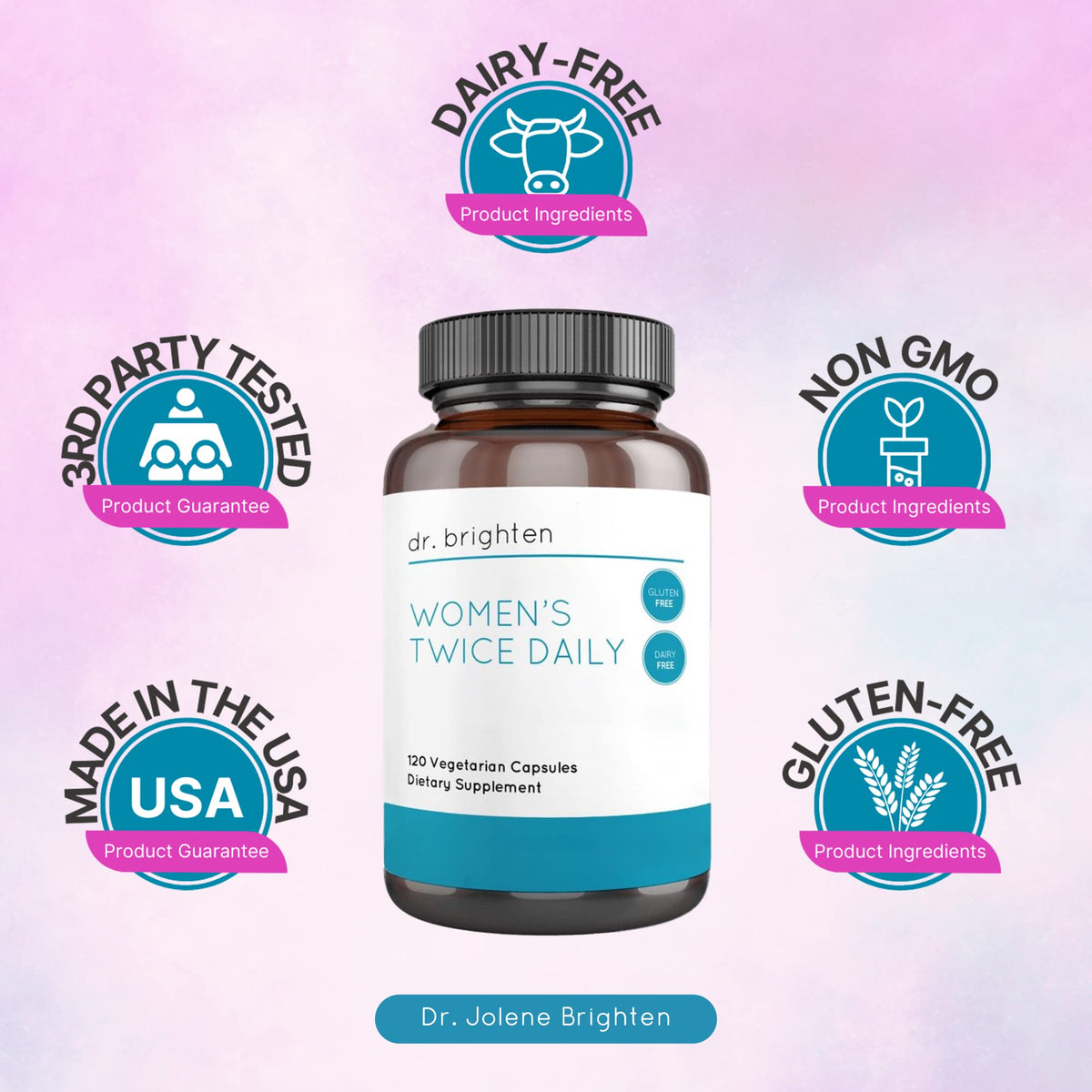 Dr. Brighten Women's Twice Daily Multivitamin - 120 Capsules - image 5