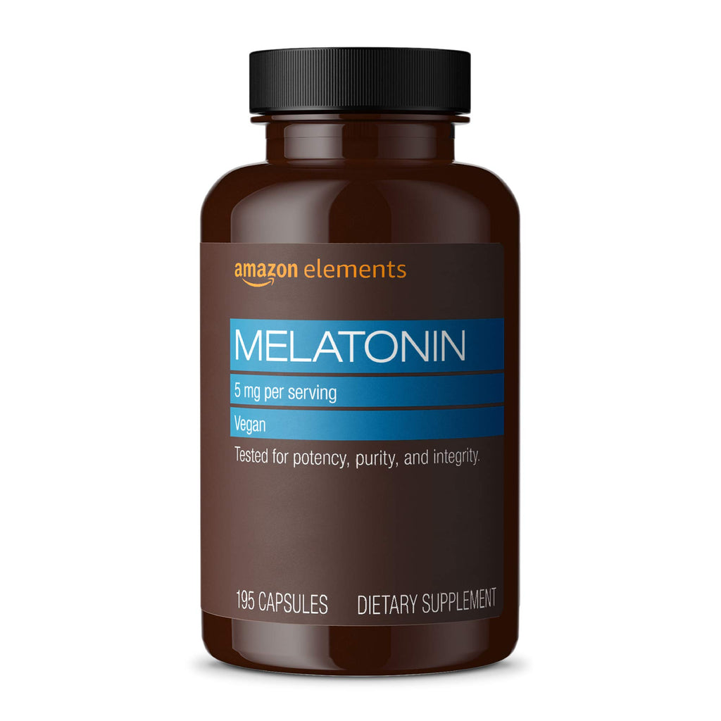 Amazon Elements Melatonin 5mg Capsules - 195 Count