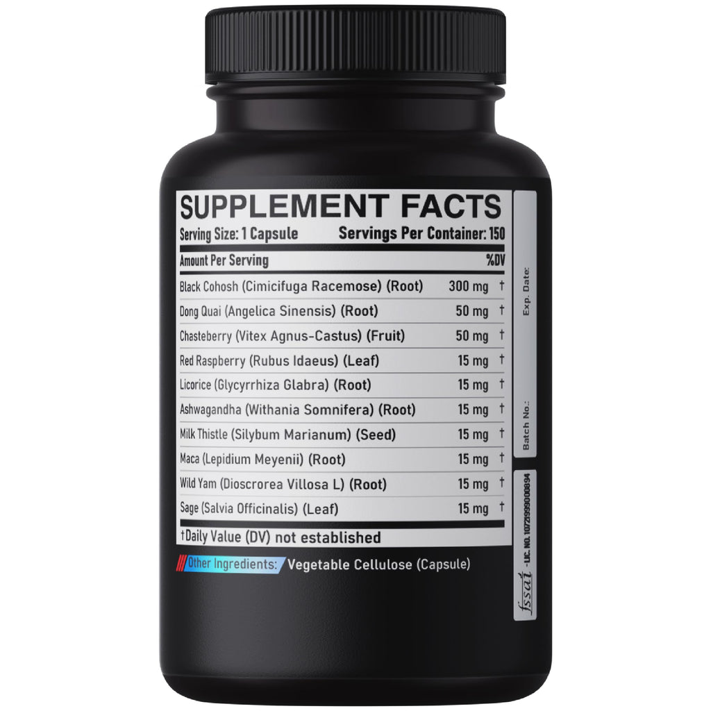 DEDICAD 12in1 Black Cohosh for Menopause Support Supplement