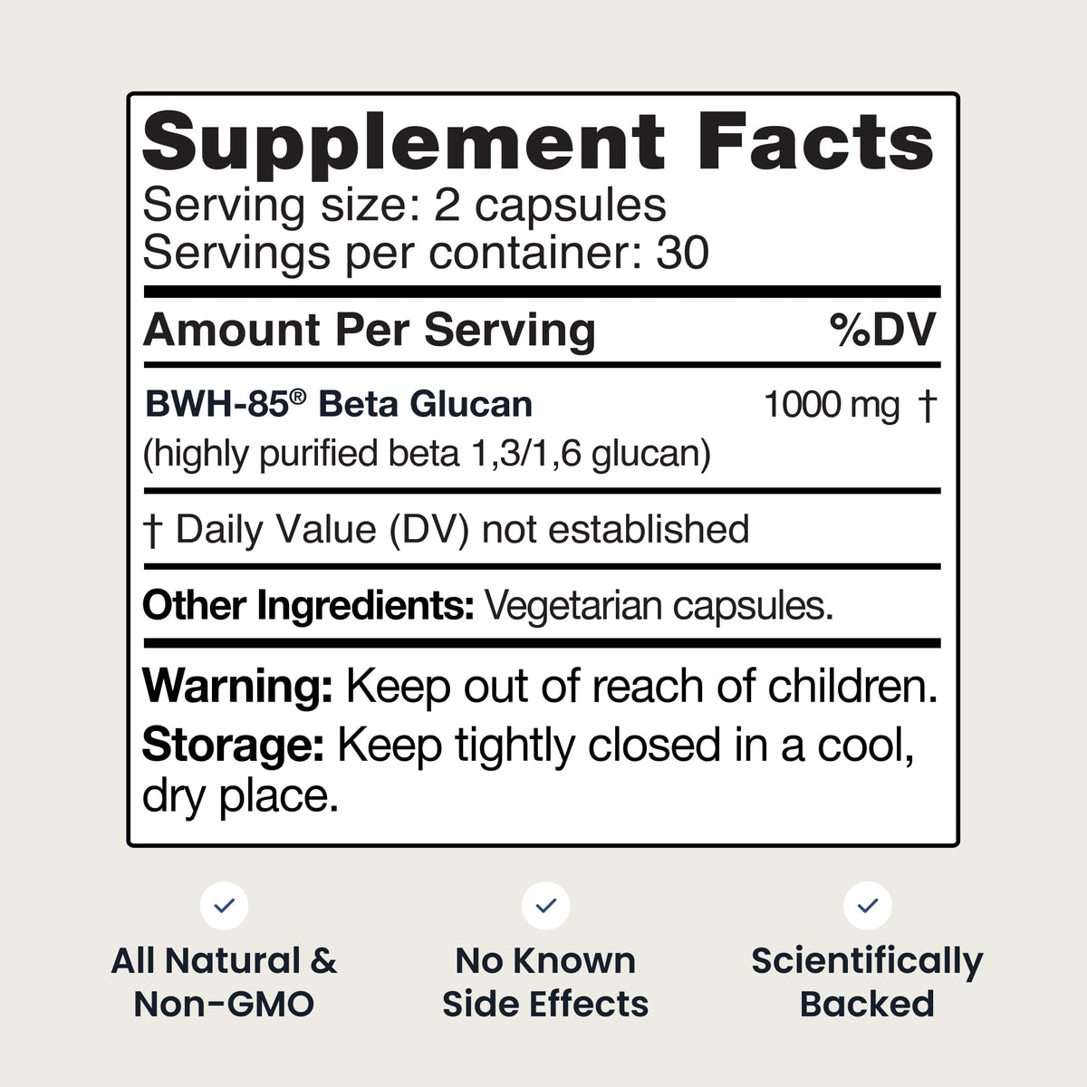 Better Way Health Beta Glucan 500mg Immune Support - 60 Capsules - image 8