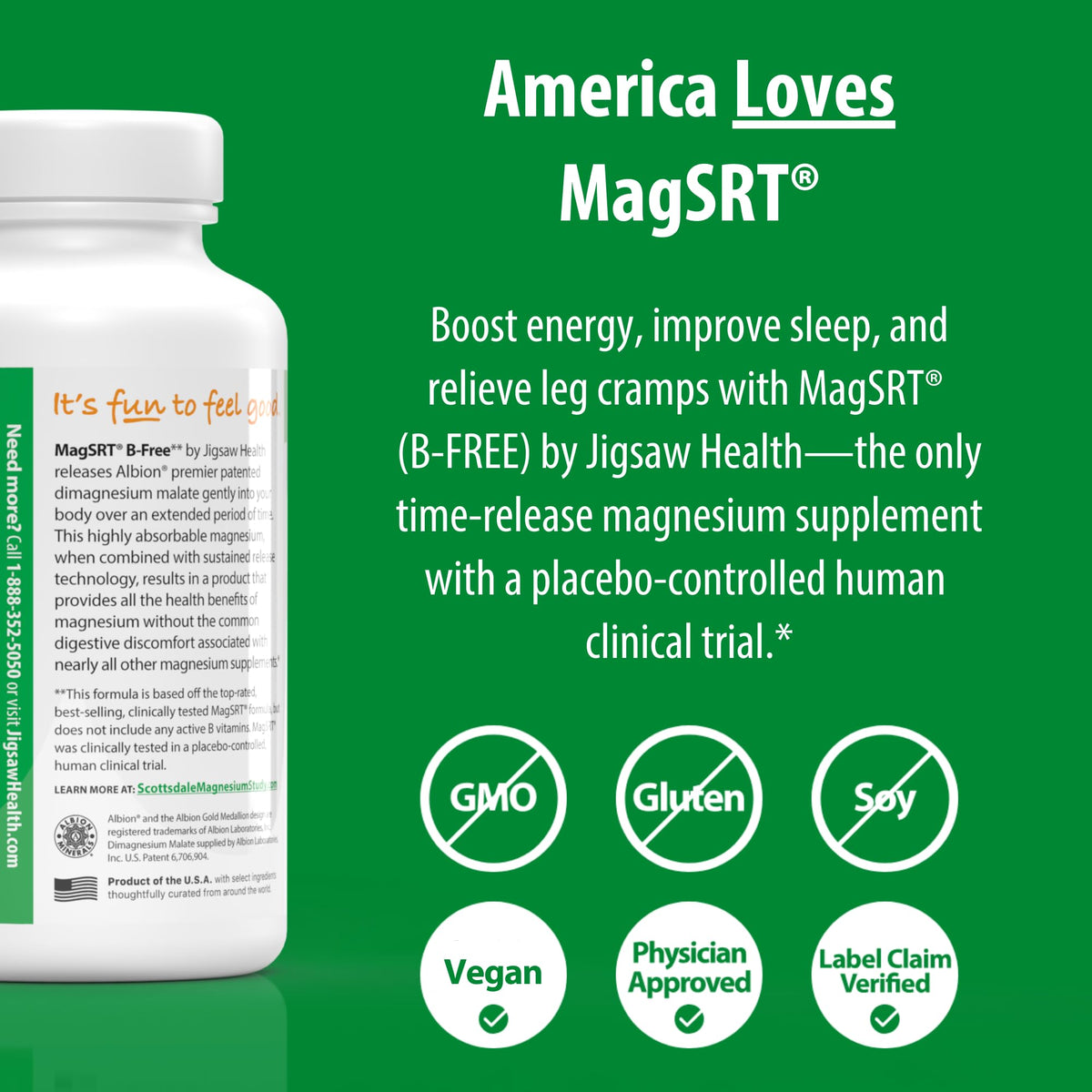 Jigsaw Health MAG SRT Magnesium Supplement