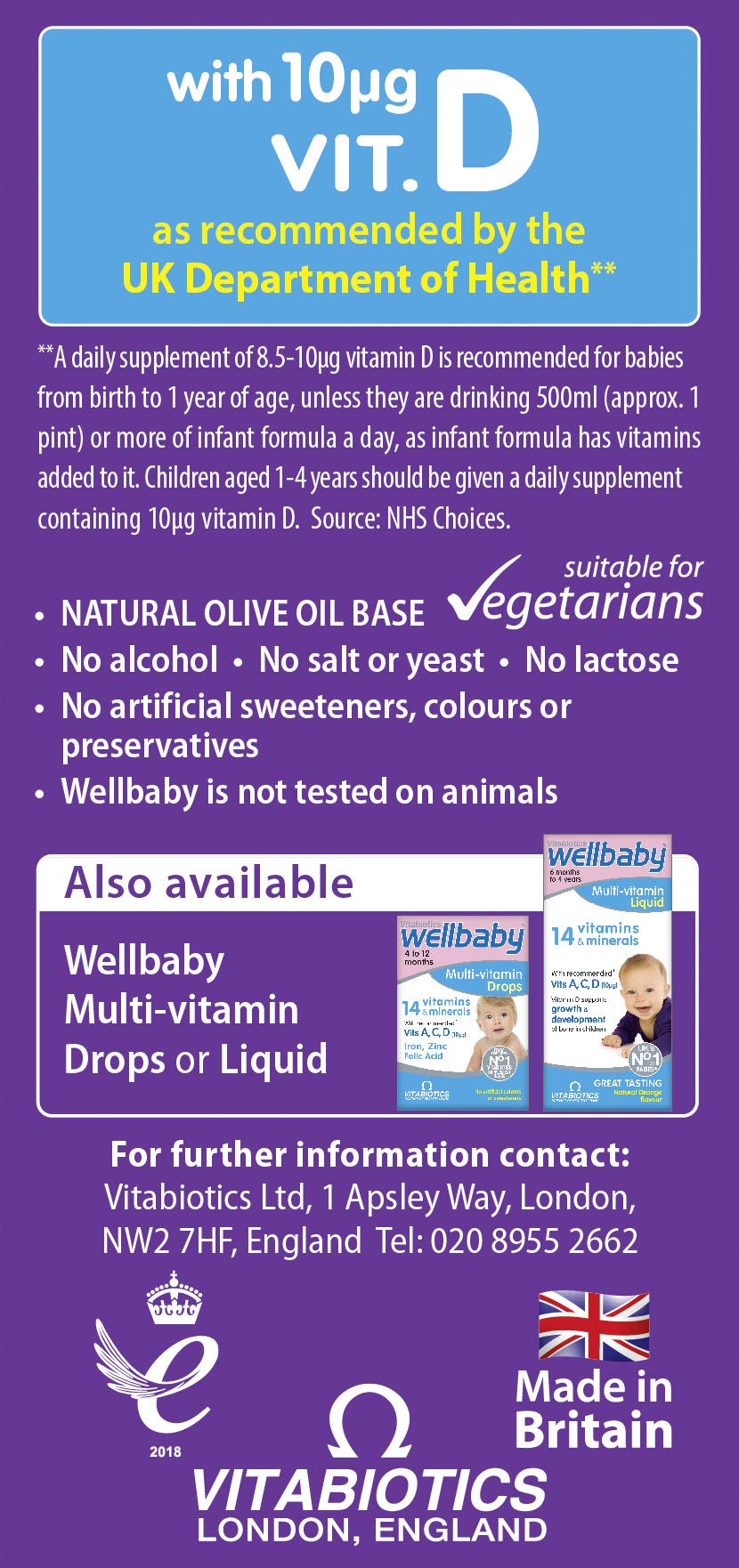 Wellbaby Vitamin D Drops for Infants - 30 ml - image 4