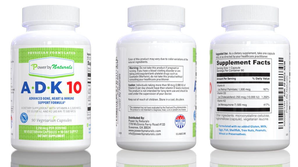 Power By Naturals ADK Vitamin Supplement