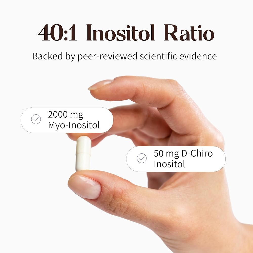 PCOS Queen Pure 40:1 Myo & D-Chiro Inositol - 720 Capsules - image 5