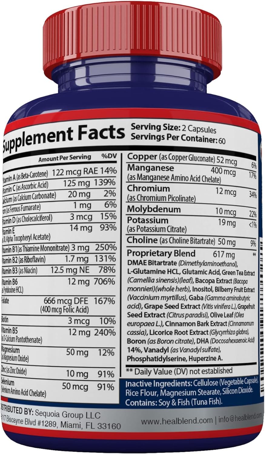 healblend Neuro Plus Brain & Focus Formula - Nootropic Brain Booster