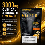 Coromega MAX Gold Omega-3 Fish Oil + Vitamin D - 30 Packets - image 2