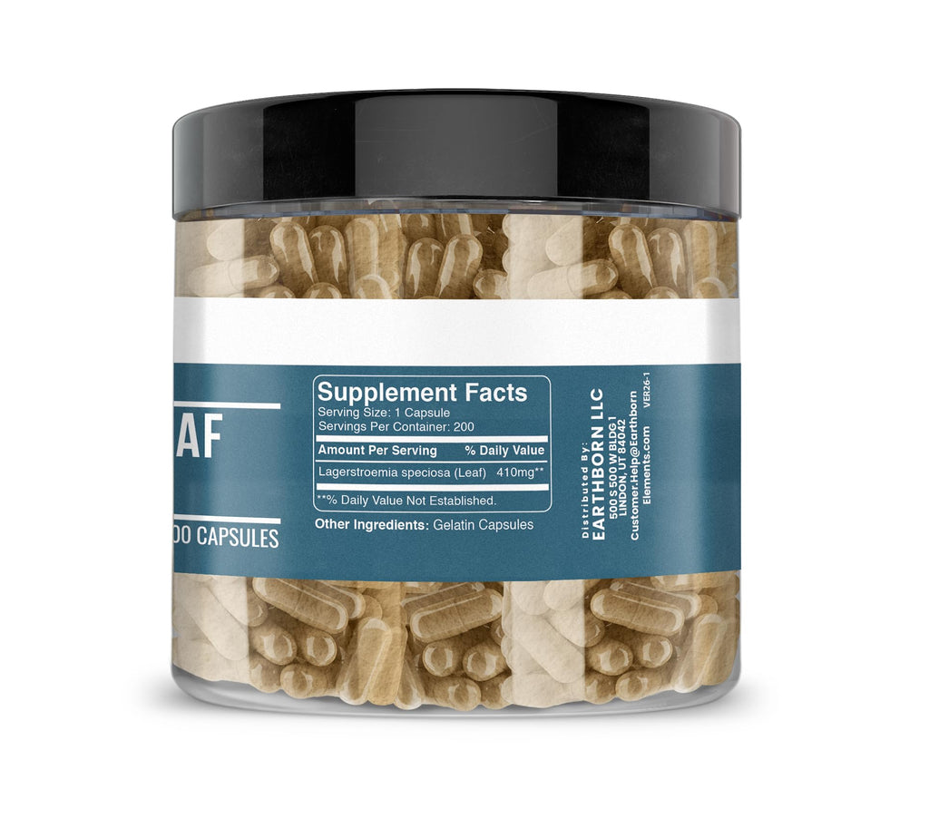 Earthborn Elements Banaba Leaf Extract - 200 Capsules - image 2