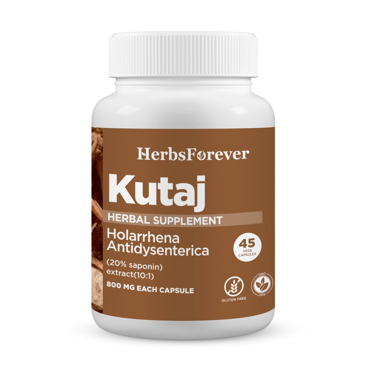Herbsforever Kutaja Capsules Holarrhena Antidysenterica - 45 Vegetarian Capsules