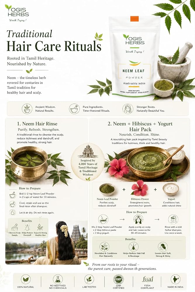 YOGIS HERBS Neem Leaf Powder - 16 Ounce - image 6