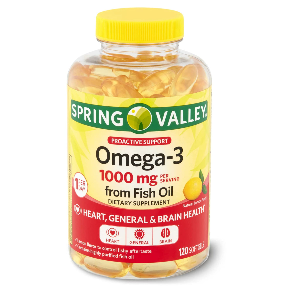 LUAL Omega-3 Fish Oil 1000 mg Heart & Brain Health - 120 Softgels - image 9