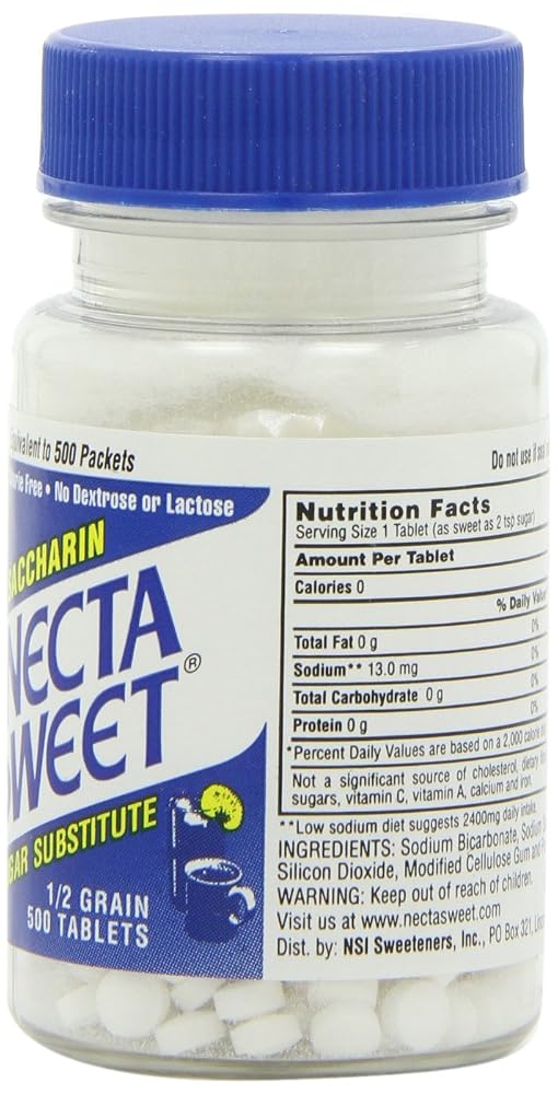 Necta Sweet Sugar Substitute Tablets 1/2 Grain - 500 Count (Pack of 12) - image 2