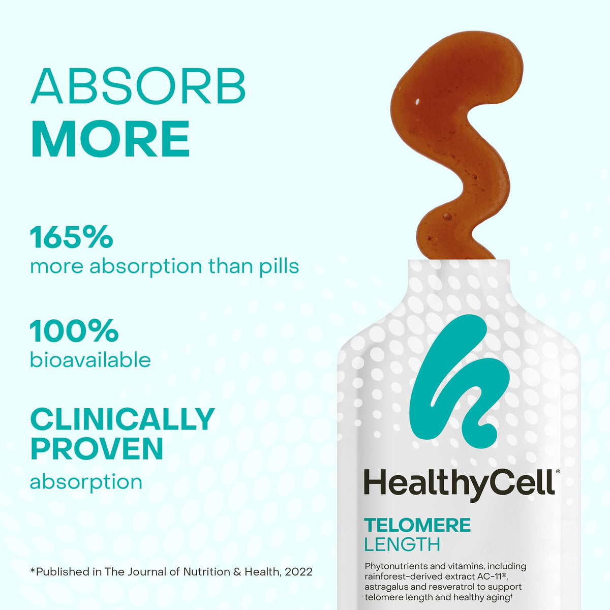 HealthyCell Telomere Length Supplement MicroGel - 30 Packs - image 3